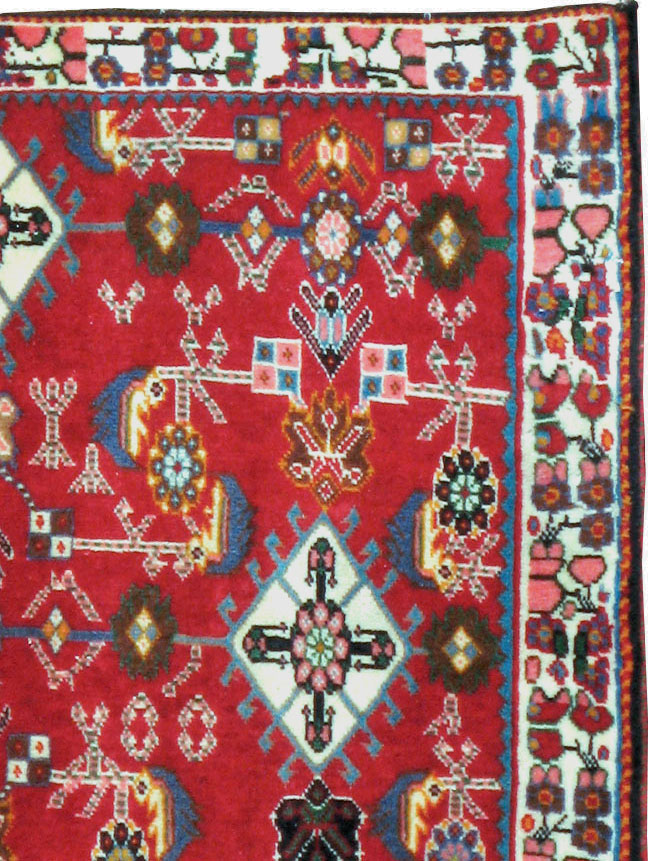 Vintage Persian Shiraz Square Rug (Pair: 4 of 4), No.24646 - Galerie Shabab
