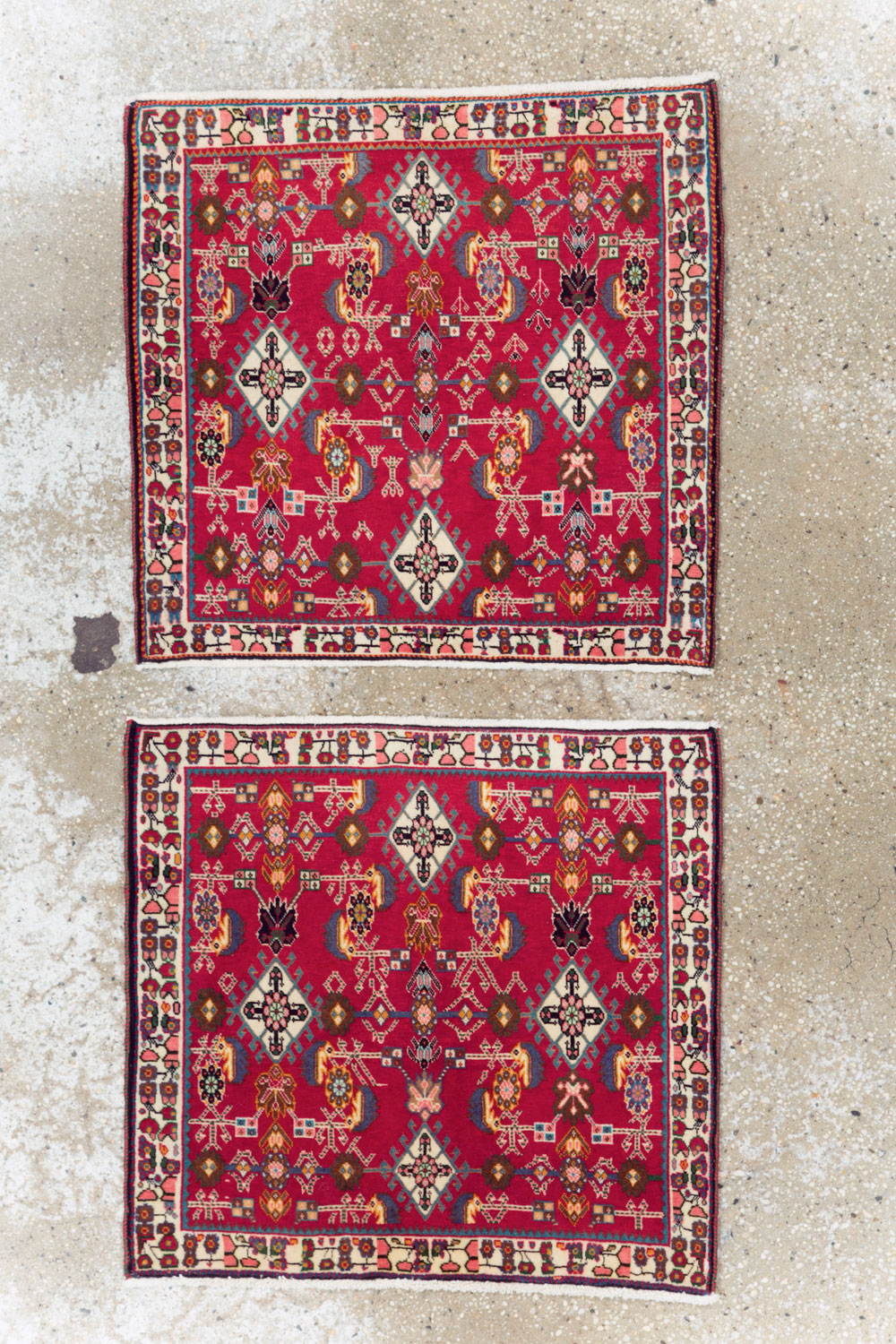 Vintage Persian Shiraz Square Rug (Pair: 4 of 4), No.24646 - Galerie Shabab