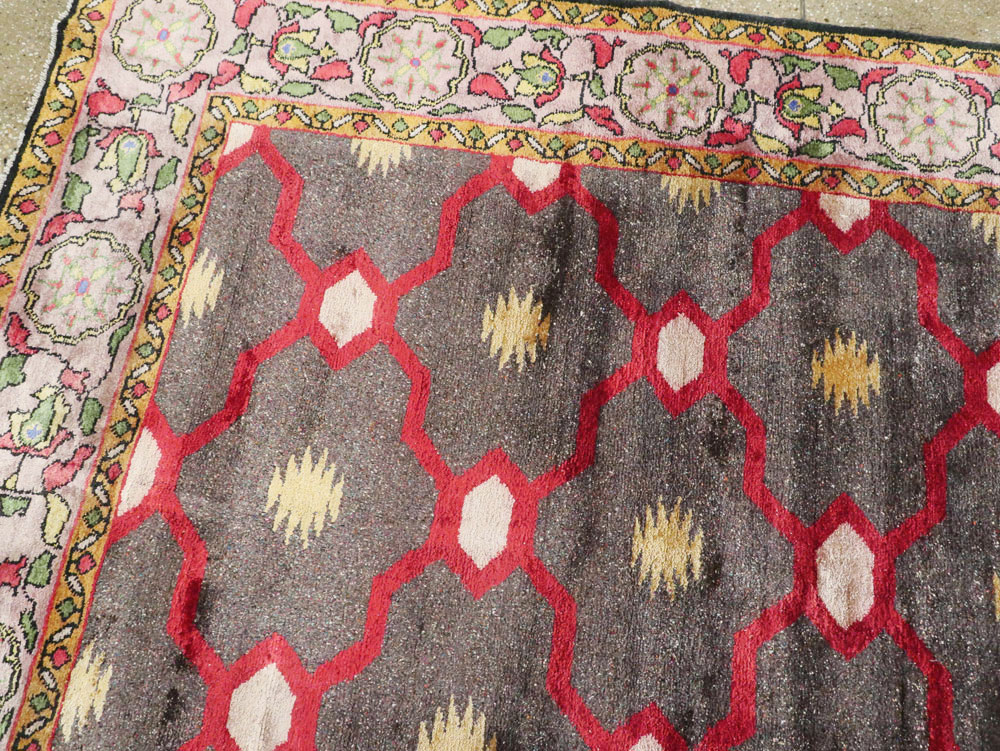 Vintage Indian Silk Agra Room Size Carpet, No.24652 - Galerie Shabab