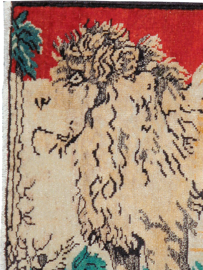 Vintage Persian Hamadan Pictorial Rug (Pair: 1 of 2), No.24658 - Galerie Shabab