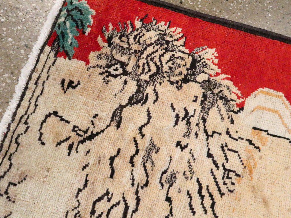 Vintage Persian Hamadan Pictorial Rug (Pair: 1 of 2), No.24658 - Galerie Shabab