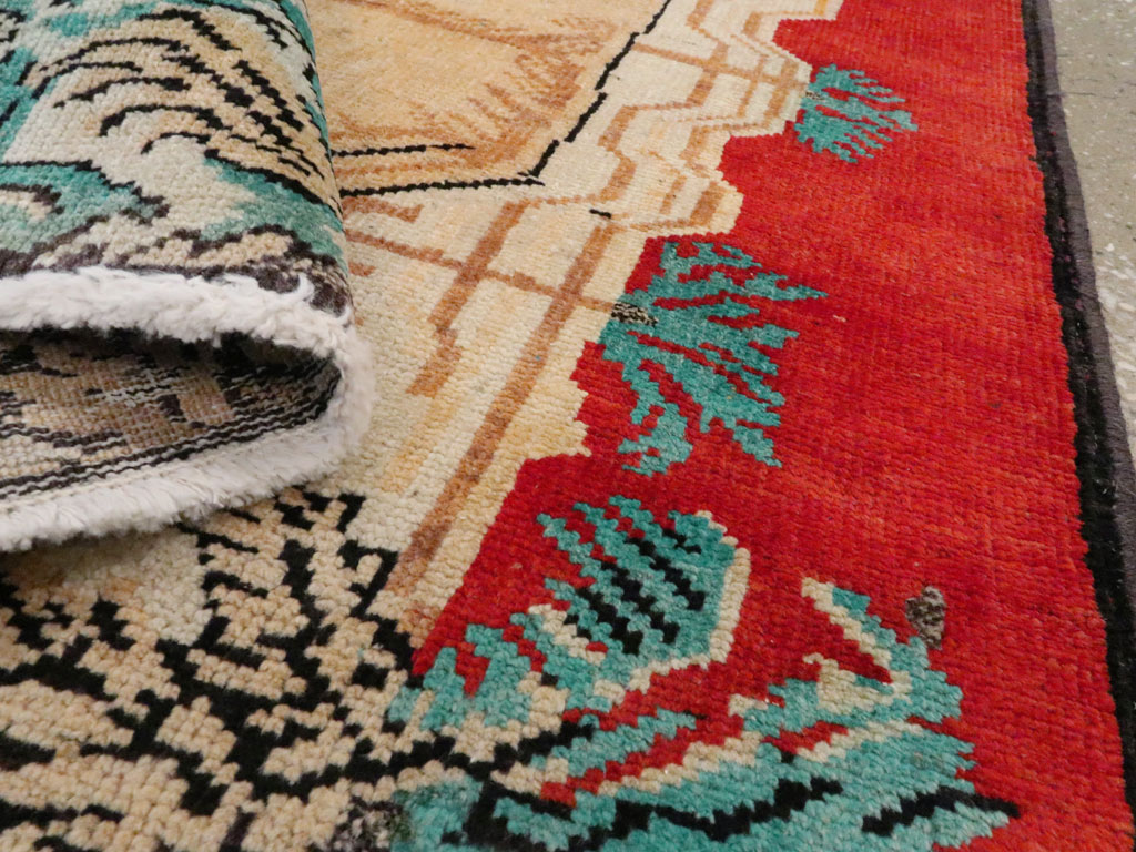 Vintage Persian Hamadan Pictorial Rug (Pair: 1 of 2), No.24658 - Galerie Shabab