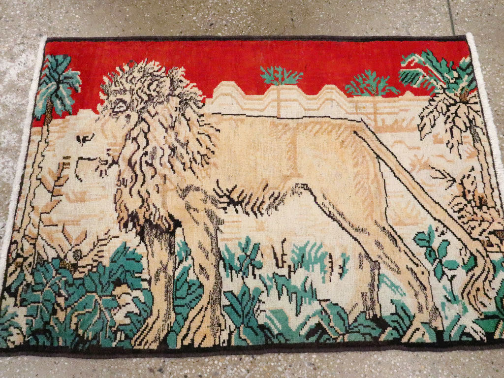 Vintage Persian Hamadan Pictorial Rug (Pair: 2 of 2), No.24659 - Galerie Shabab