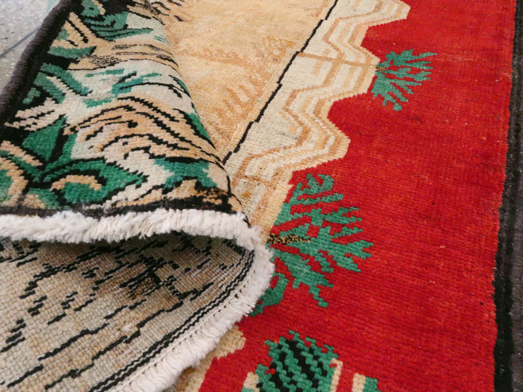 Vintage Persian Hamadan Pictorial Rug (Pair: 2 of 2), No.24659 - Galerie Shabab