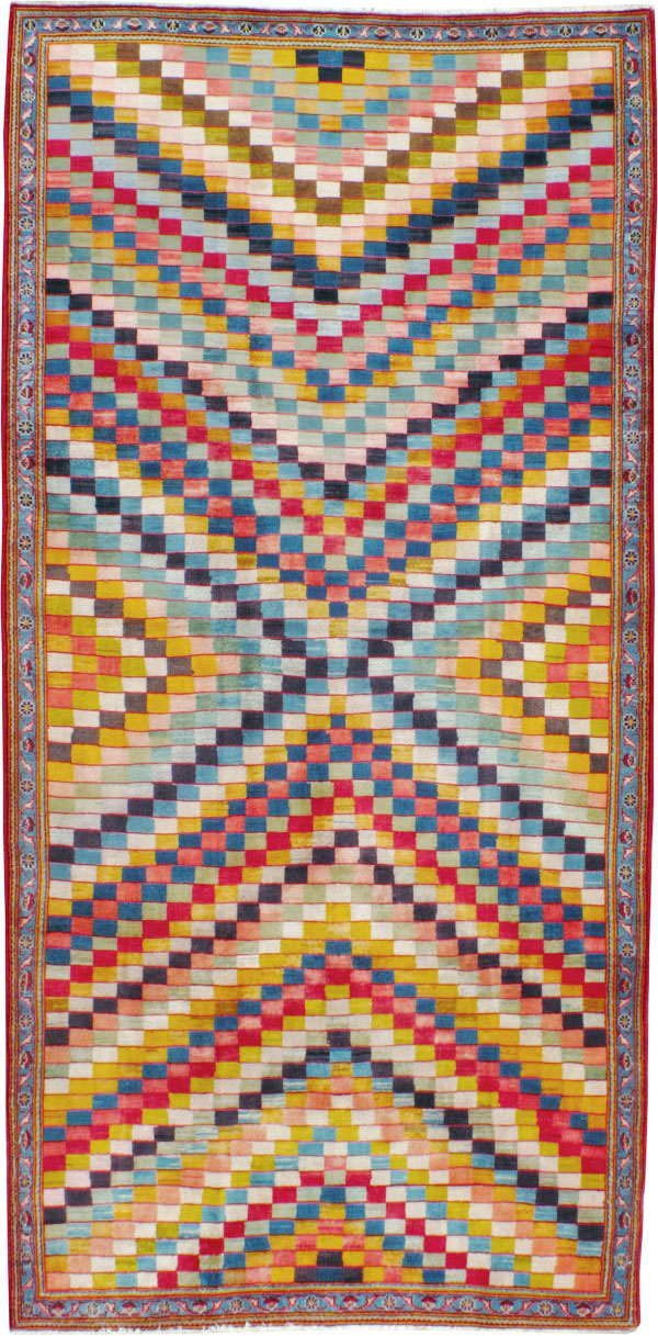 Vintage Persian Kashan Art Deco Rug, No.24661 - Galerie Shabab