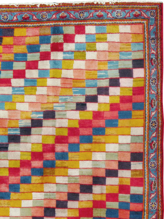 Vintage Persian Kashan Art Deco Rug, No.24661 - Galerie Shabab