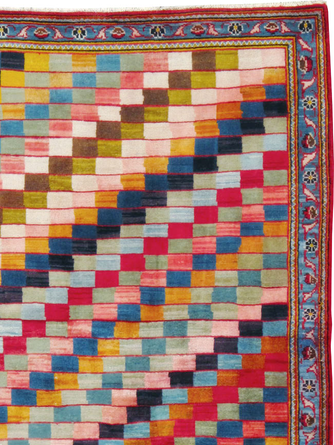 Vintage Persian Kashan Art Deco Rug, No.24661 - Galerie Shabab