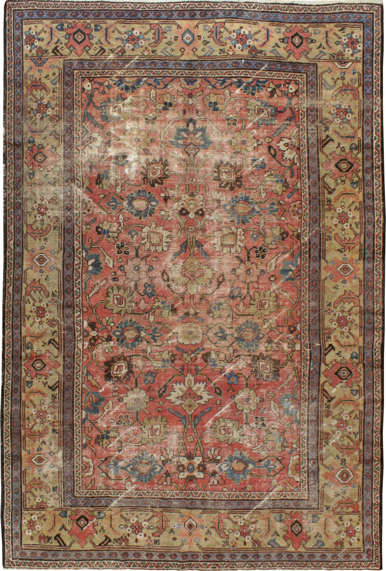 Antique Mahal Distressed Rug, No.24671 - Galerie Shabab