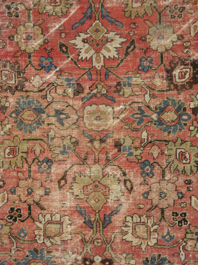 Antique Mahal Distressed Rug, No.24671 - Galerie Shabab