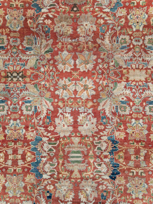 Antique Persian Mahal Large Carpet, No.24673 - Galerie Shabab