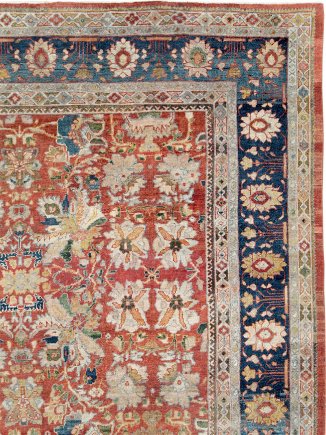 Antique Persian Mahal Large Carpet, No.24673 - Galerie Shabab