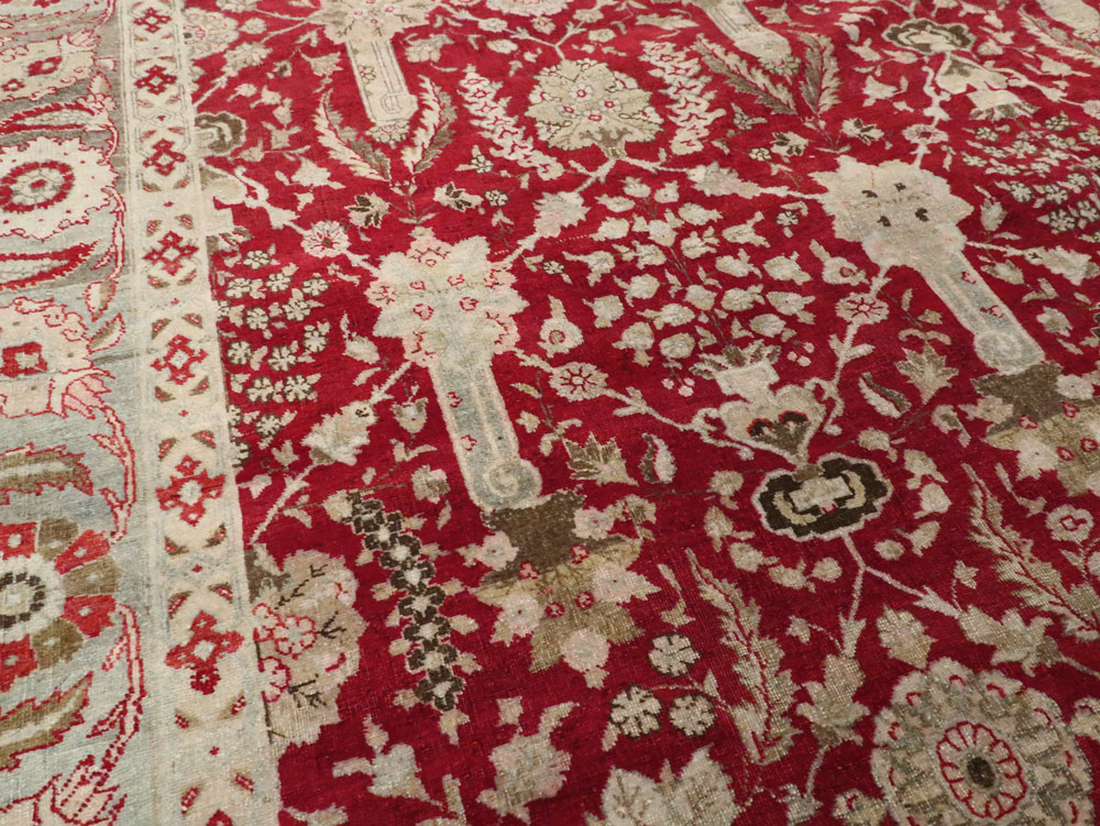 Antique Persian Tabriz Gallery Carpet, No.24680 - Galerie Shabab