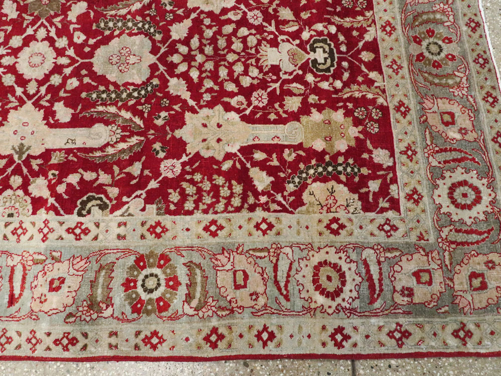 Antique Persian Tabriz Gallery Carpet, No.24680 - Galerie Shabab