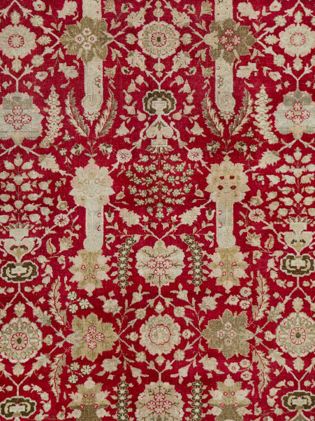 Antique Persian Tabriz Gallery Carpet, No.24680 - Galerie Shabab