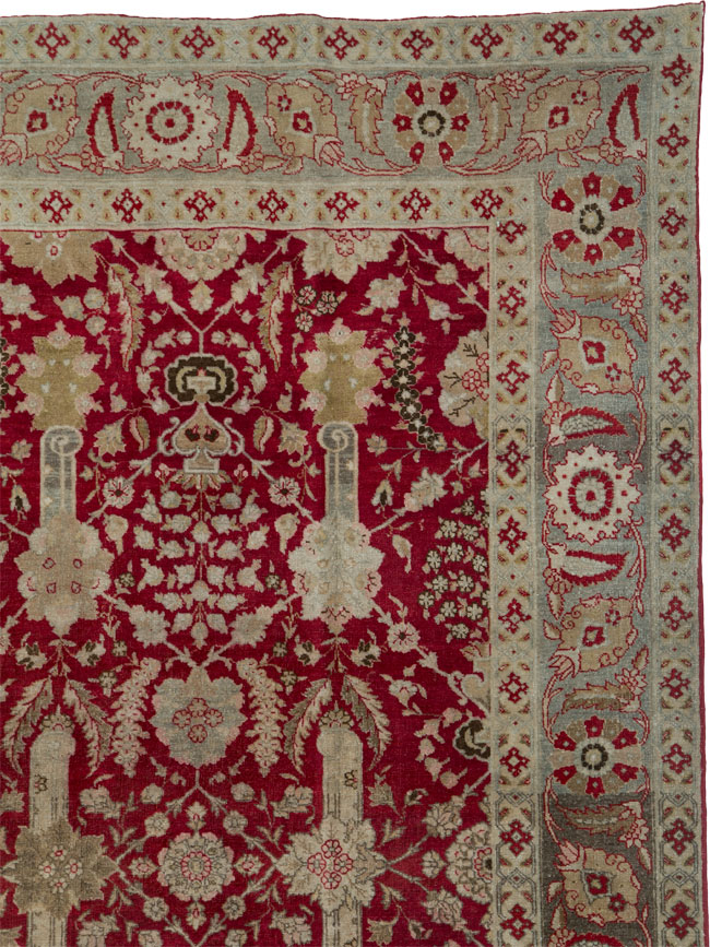Antique Persian Tabriz Gallery Carpet, No.24680 - Galerie Shabab
