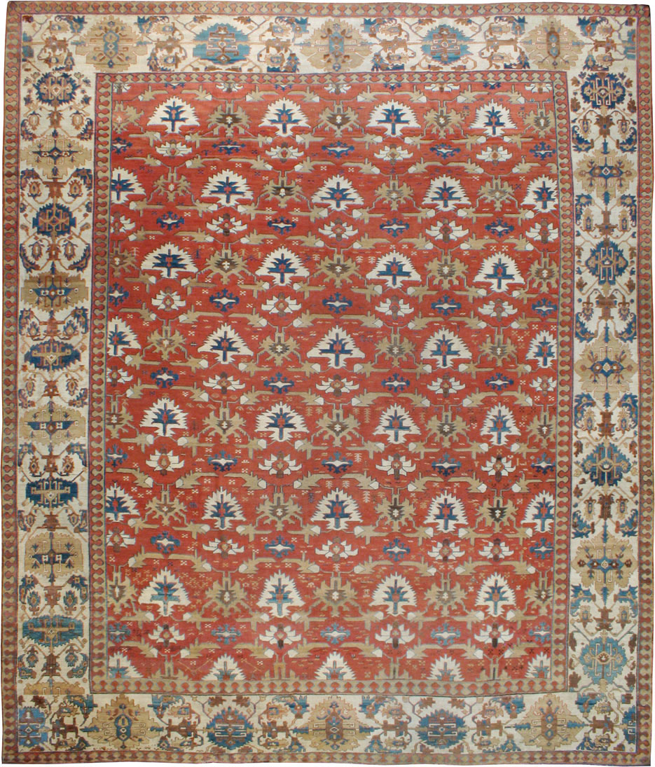 Antique Persian Bakshaish Square Oversize Carpet, No.24689 - Galerie Shabab