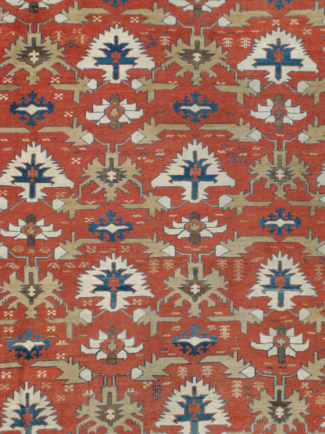 Antique Persian Bakshaish Square Oversize Carpet, No.24689 - Galerie Shabab