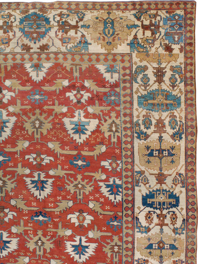 Antique Persian Bakshaish Square Oversize Carpet, No.24689 - Galerie Shabab