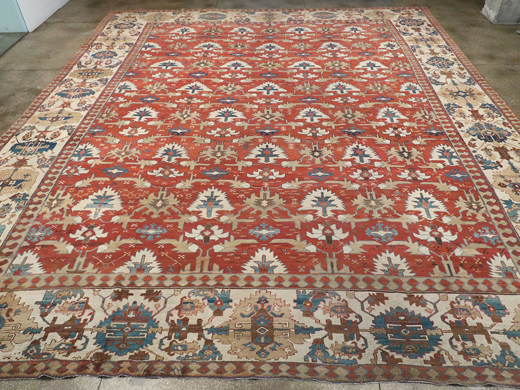 Antique Persian Bakshaish Square Oversize Carpet, No.24689 - Galerie Shabab