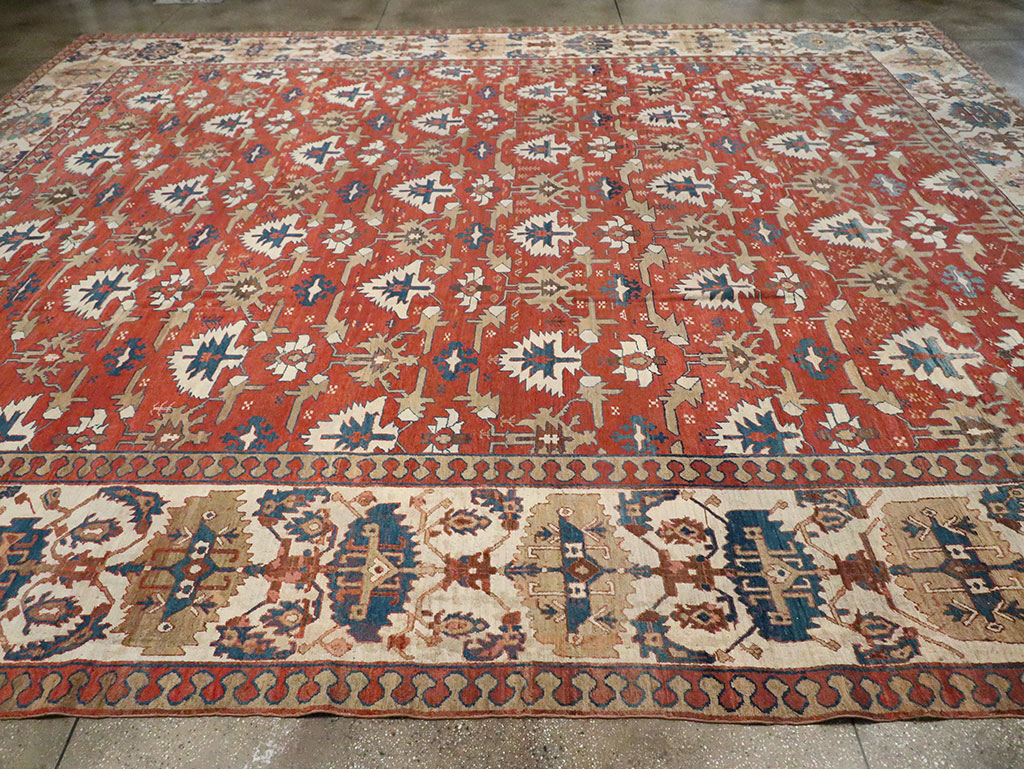 Antique Persian Bakshaish Square Oversize Carpet, No.24689 - Galerie Shabab