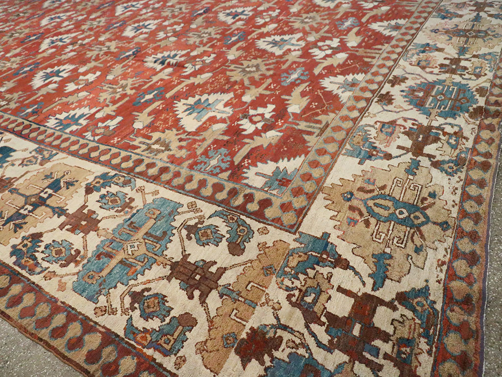 Antique Persian Bakshaish Square Oversize Carpet, No.24689 - Galerie Shabab