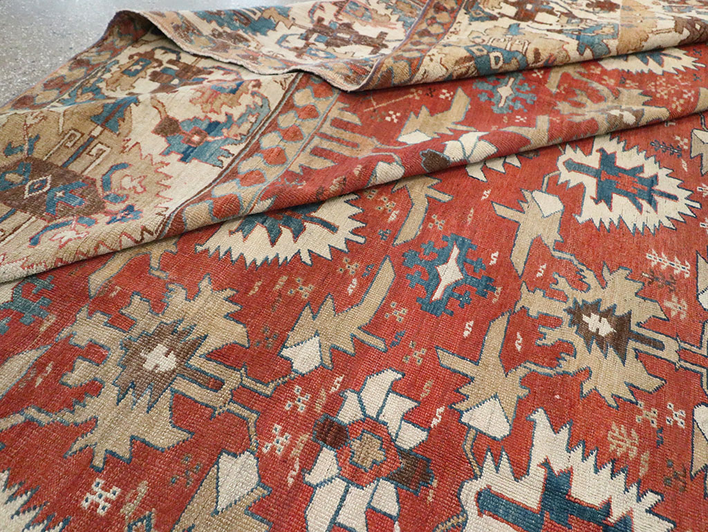 Antique Persian Bakshaish Square Oversize Carpet, No.24689 - Galerie Shabab
