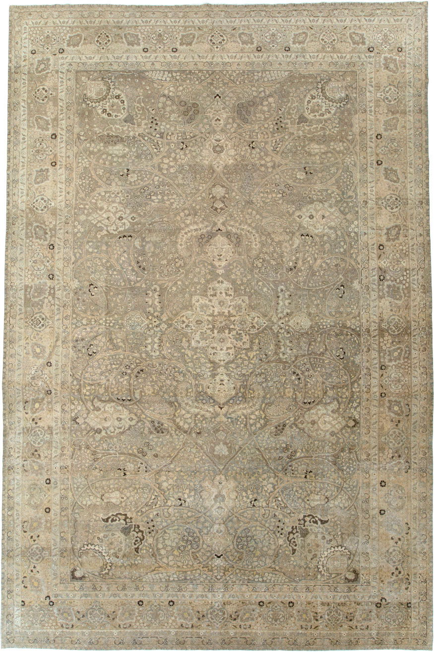 Vintage Persian Tabriz Carpet, No.24734 - Galerie Shabab
