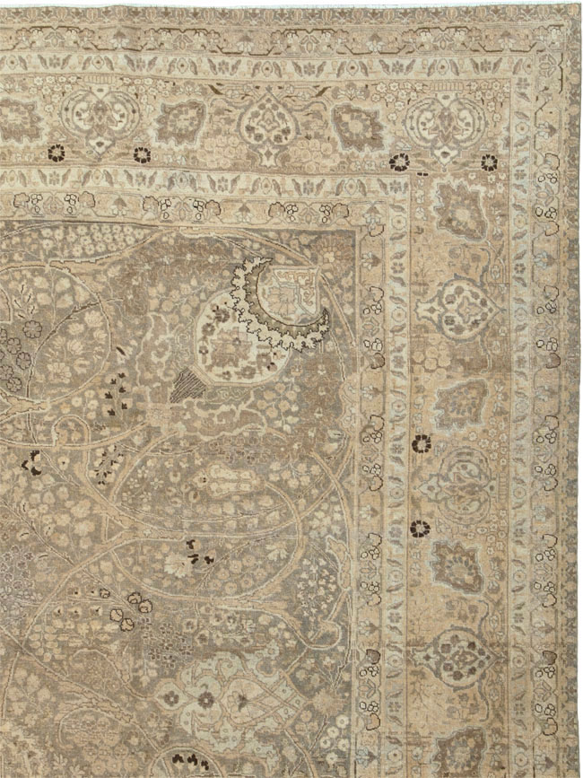 Vintage Persian Tabriz Carpet, No.24734 - Galerie Shabab