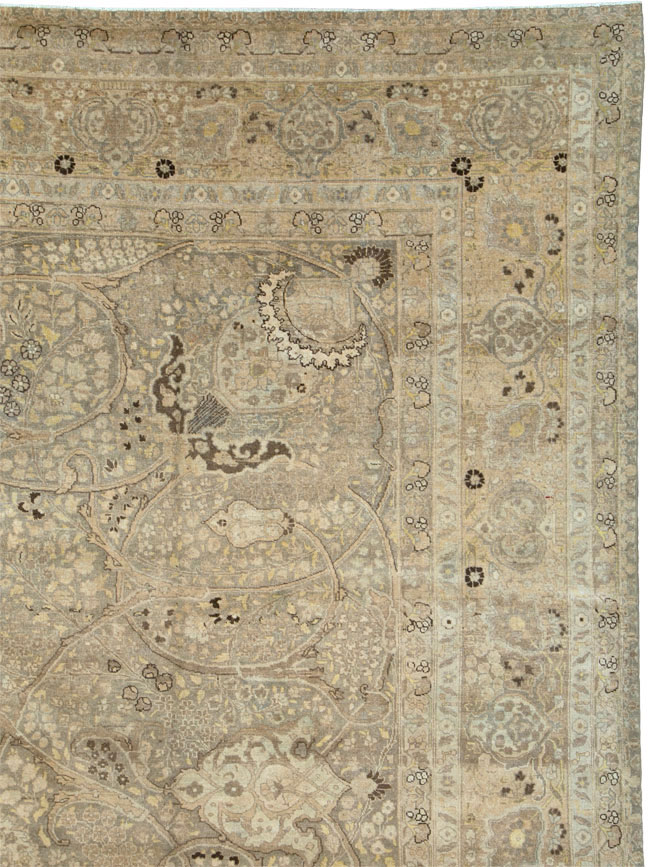 Vintage Persian Tabriz Carpet, No.24734 - Galerie Shabab