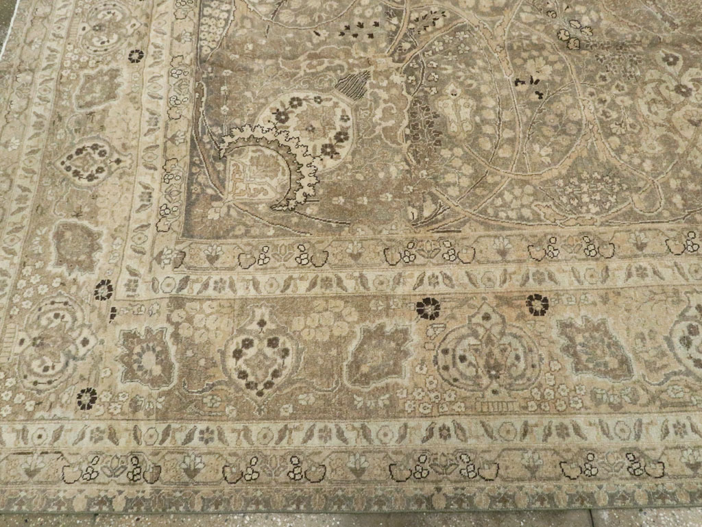 Vintage Persian Tabriz Carpet, No.24734 - Galerie Shabab