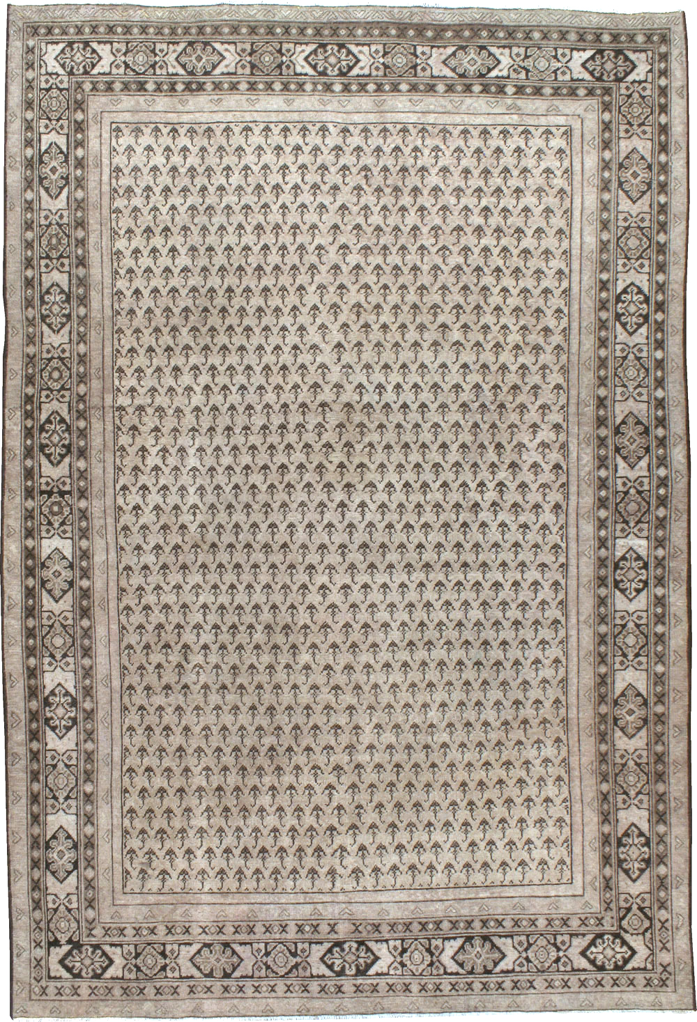 Vintage Persian Mahal Carpet, No.24740 - Galerie Shabab