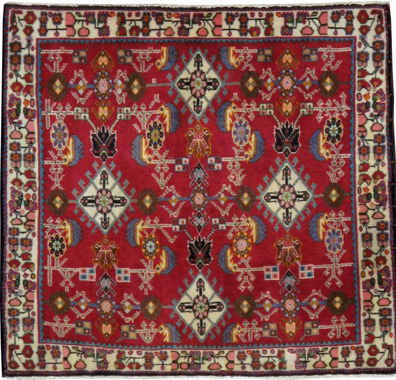 Vintage Persian Shiraz Square Rug (Pair: 1 of 4), No.24741 - Galerie Shabab