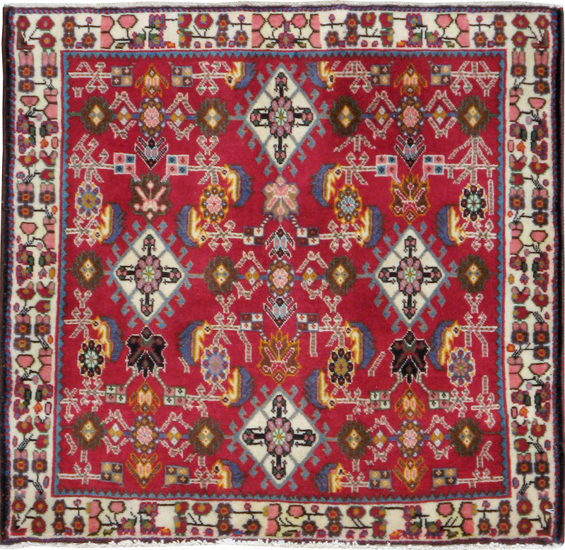 Vintage Persian Shiraz Square Rug (Pair: 2 of 4), No.24742 - Galerie Shabab