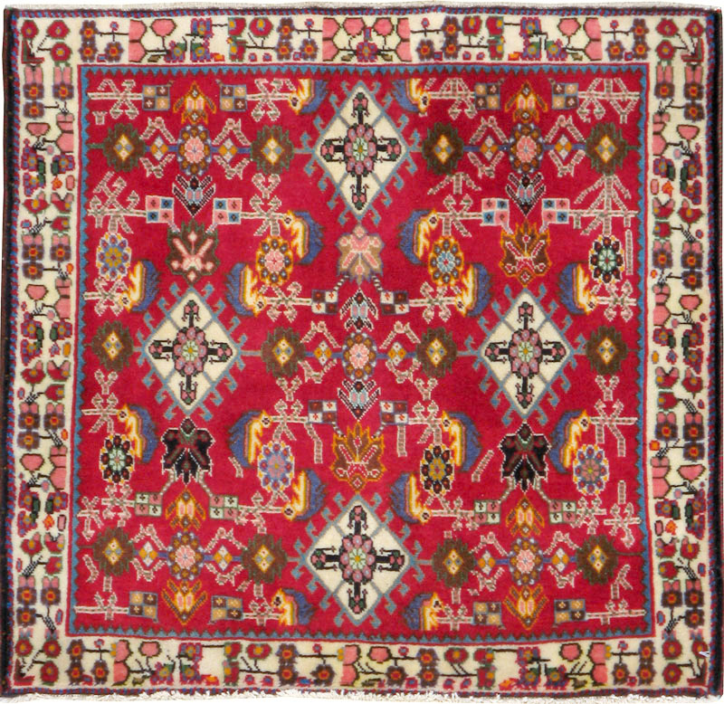 Vintage Persian Shiraz Square Rug (Pair: 2 of 4), No.24742 - Galerie Shabab