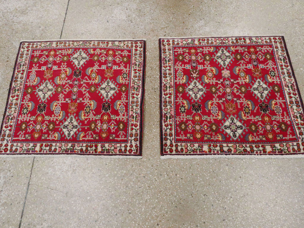 Vintage Persian Shiraz Square Rug (Pair: 2 of 4), No.24742 - Galerie Shabab