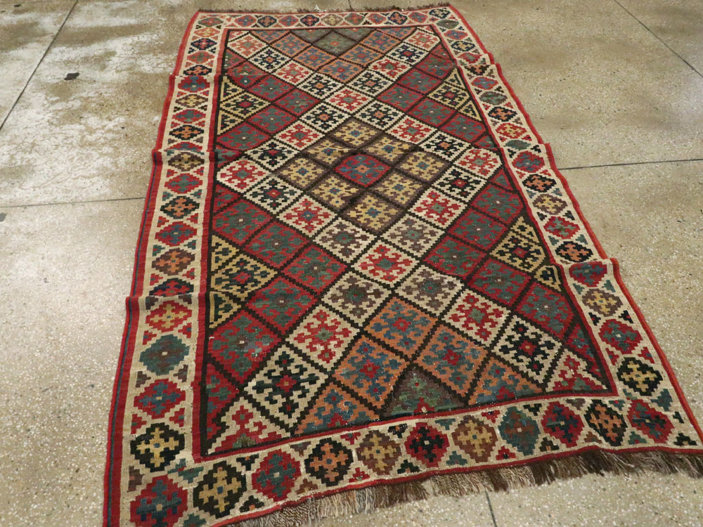 Antique Persian Flat-weave Kilim, No.24747 - Galerie Shabab