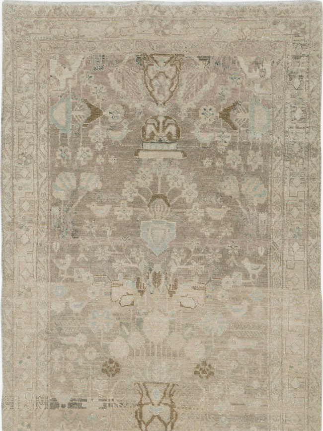 Vintage Persian Malayer Wide Gallery Runner, No.24753 - Galerie Shabab