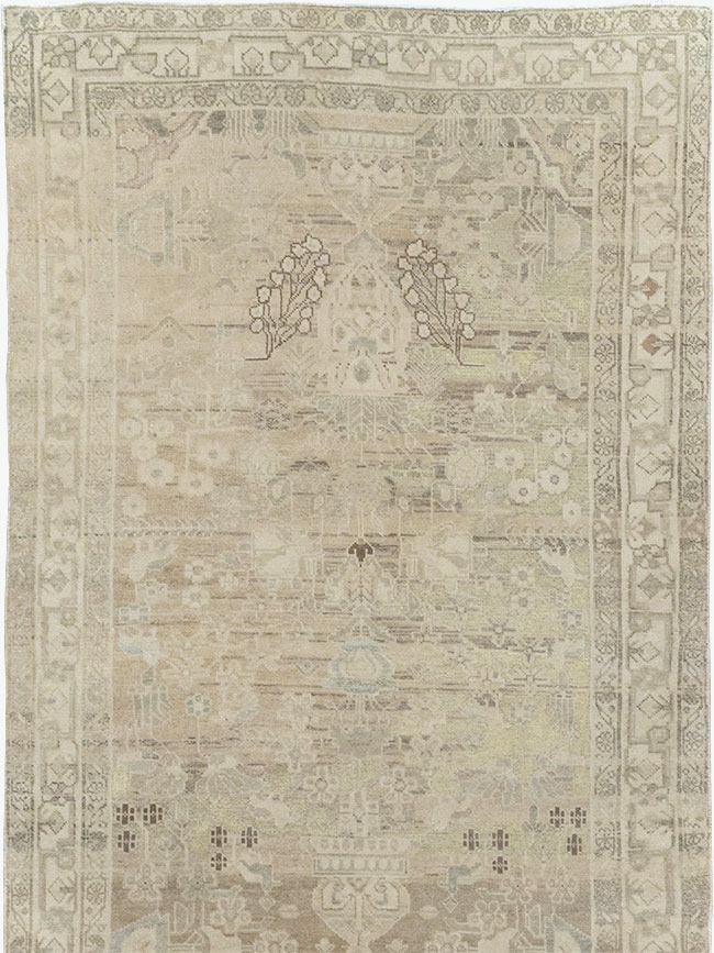 Vintage Persian Malayer Wide Gallery Runner, No.24754 - Galerie Shabab