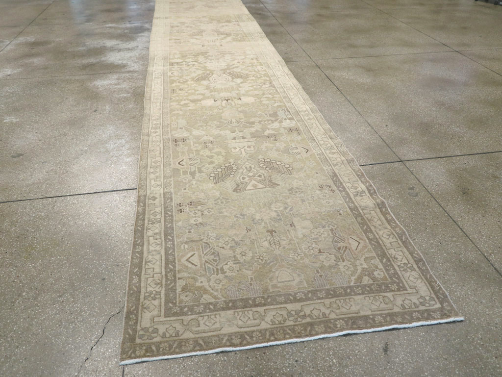 Vintage Persian Malayer Wide Gallery Runner, No.24754 - Galerie Shabab