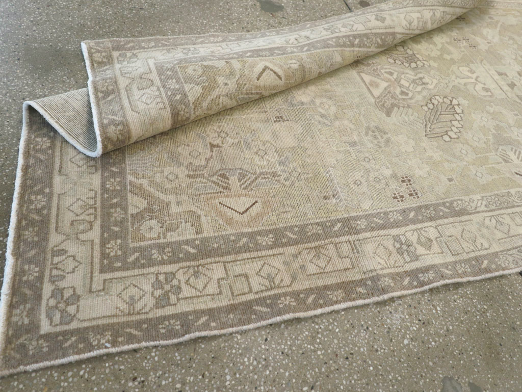 Vintage Persian Malayer Wide Gallery Runner, No.24754 - Galerie Shabab