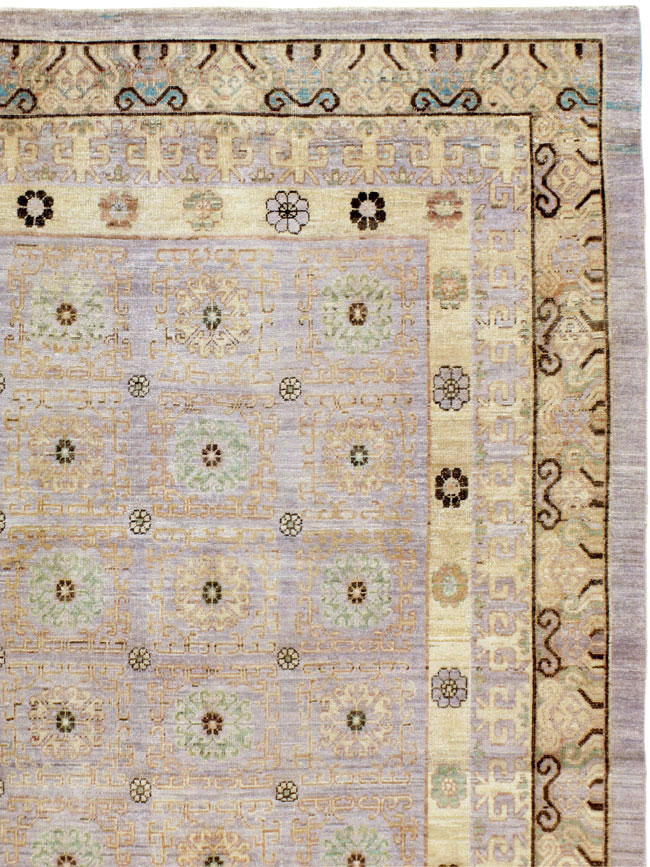 Vintage East Turkestan Khotan Carpet, No.24761 - Galerie Shabab