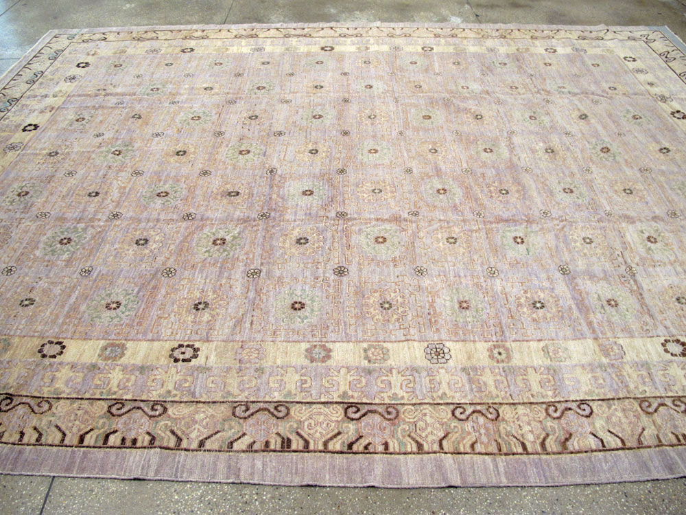 Vintage East Turkestan Khotan Carpet, No.24761 - Galerie Shabab