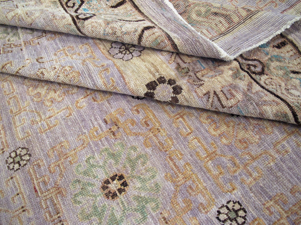 Vintage East Turkestan Khotan Carpet, No.24761 - Galerie Shabab