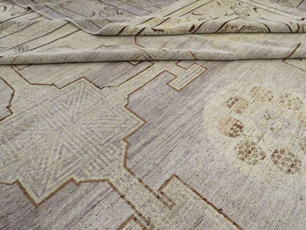 Vintage East Turkestan Khotan Carpet, No.24763 - Galerie Shabab