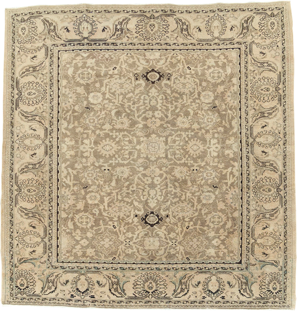 Vintage Persian Malayer Square Accent Carpet, No.24764 - Galerie Shabab