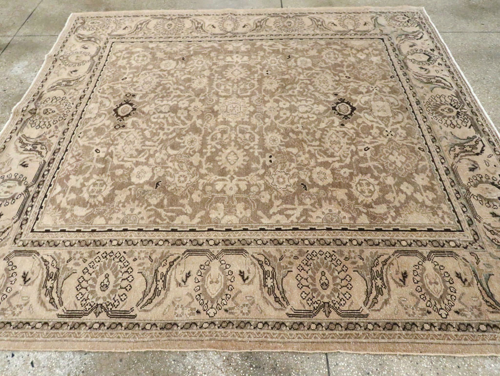 Vintage Persian Malayer Square Accent Carpet, No.24764 - Galerie Shabab