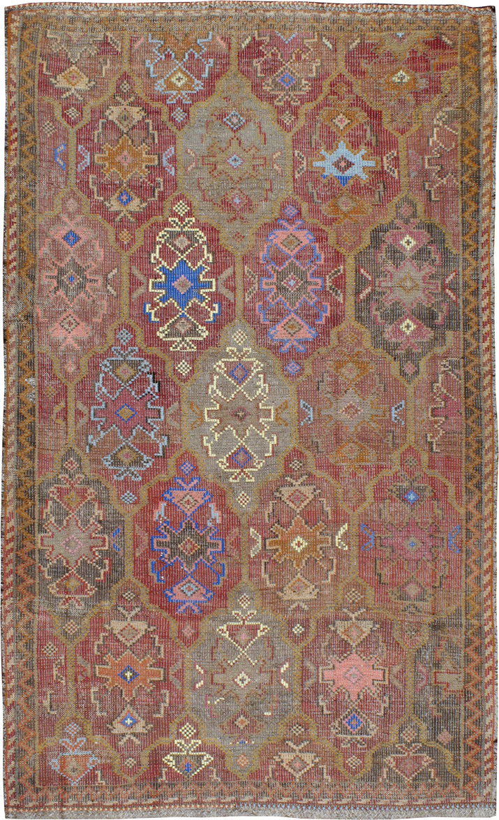 Vintage Flat Weave Rug, No.24795 - Galerie Shabab