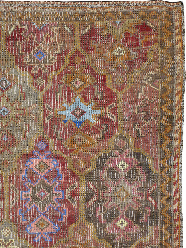 Vintage Flat Weave Rug, No.24795 - Galerie Shabab