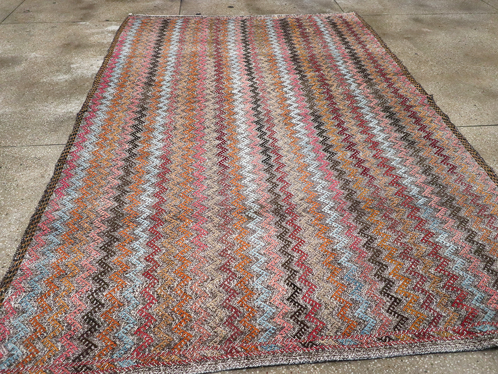 Vintage Turkish Flatweave Kilim, No.24800 - Galerie Shabab