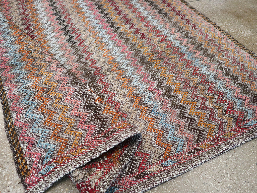 Vintage Turkish Flatweave Kilim, No.24800 - Galerie Shabab